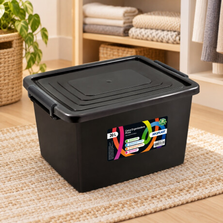 Caja organizadora 20lts NEGRO
