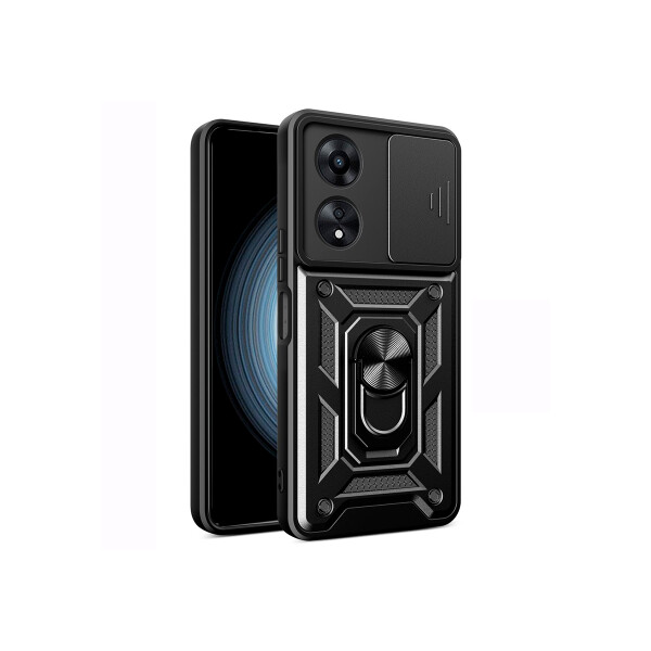 Protector para Oppo A58 cubre cámara y anillo color negro Protector Para Oppo A58 Cubre Cámara Y Anillo Color Negro