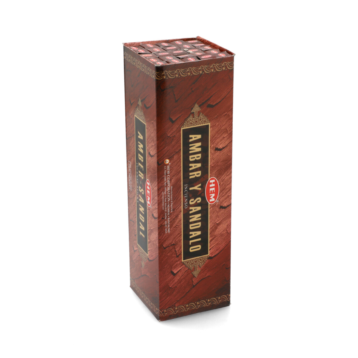 INCIENSO HEM CAJA DE CARBÓN X25 - Ambar/sandalo 