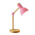 Lampara de Escritorio Nordica Articulada de Metal y Madera Color Rosa Lampara de Escritorio Nordica Articulada de Metal y Madera Color Rosa
