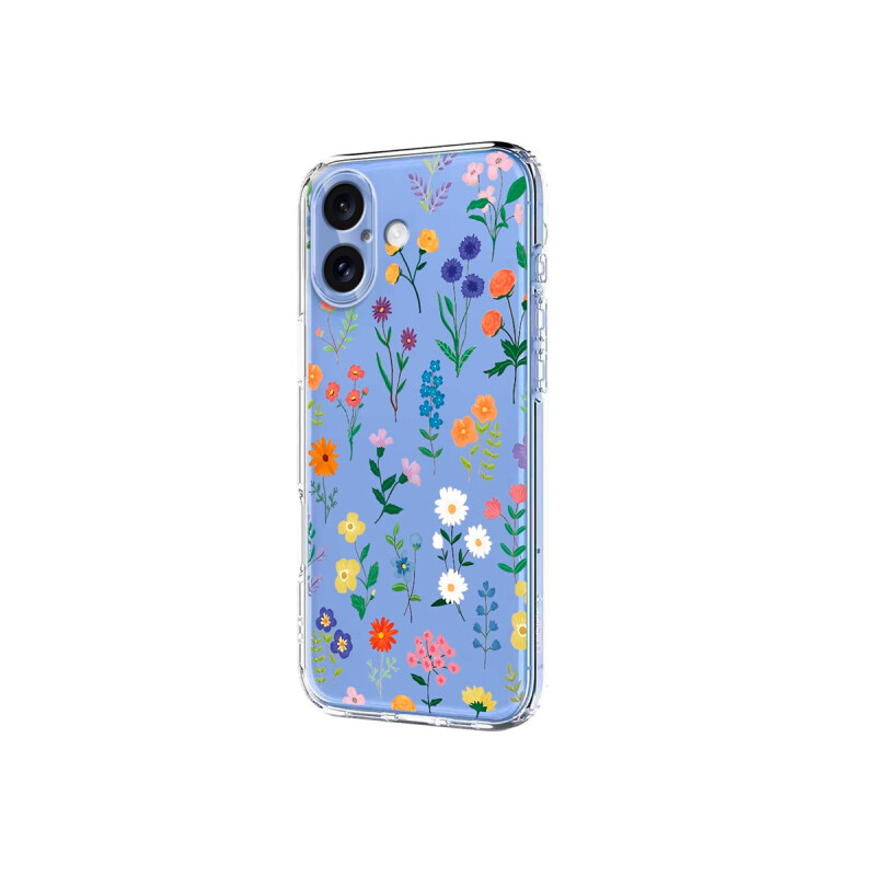 Protector para iPhone 17 transparente diseño flores Protector Para Iphone 17 Transparente Diseño Flores