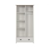 Ropero 2 puertas 1 cajón - Madera maciza - Linea Colonial Blanco