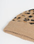 Gorro Color Block Gorro Tejido Animal Print - Marron Beige