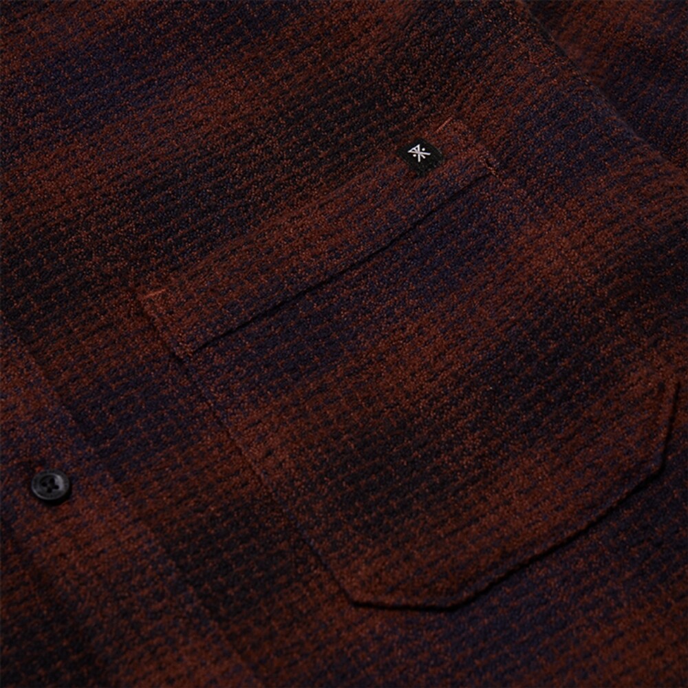 Camisa Roark Crossroads Flannel Hombre Dark Brown