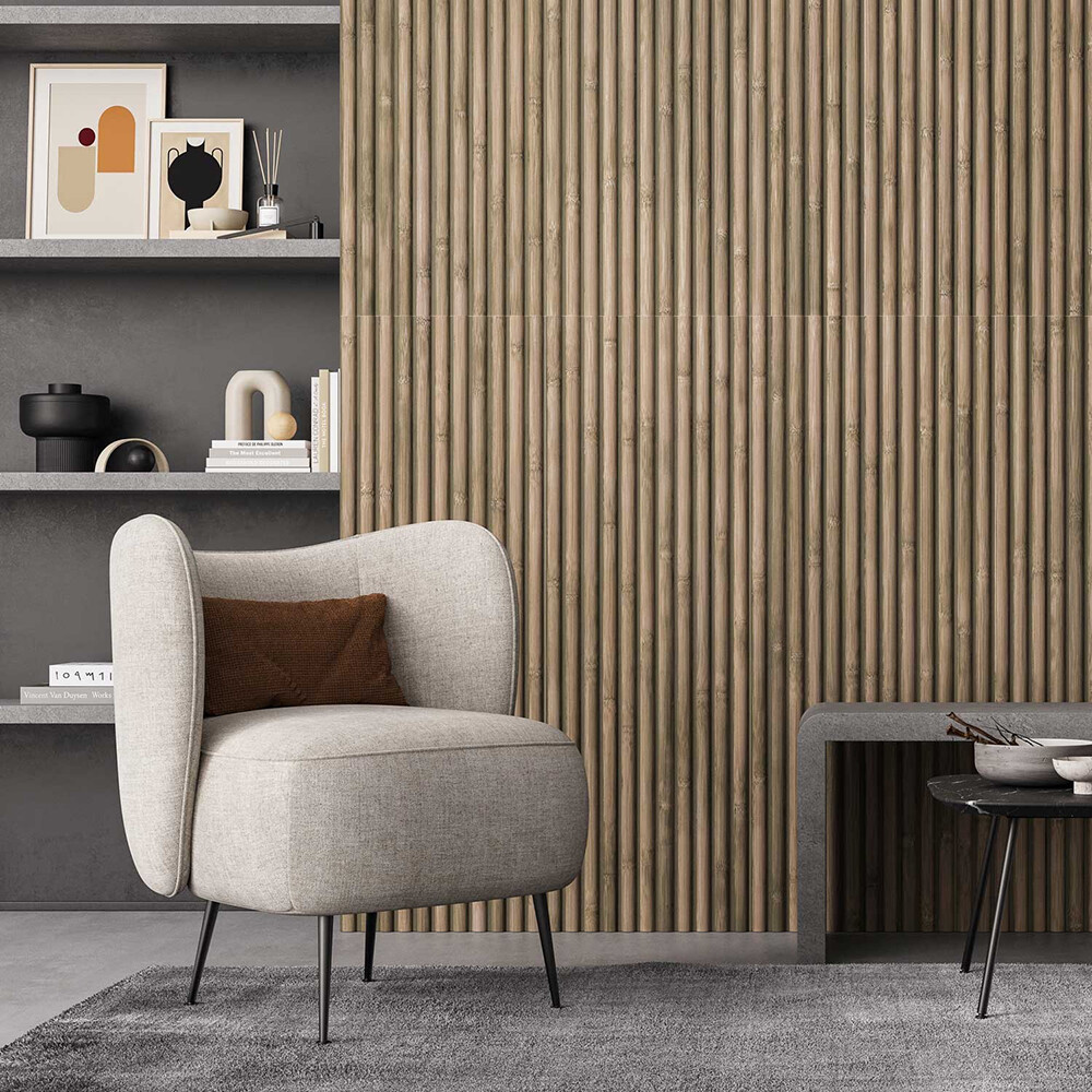 PORCELANATO BAMBOO WALNUT "A" 41X121 CM Porcelanato Bamboo Walnut "a" 41x121 Cm