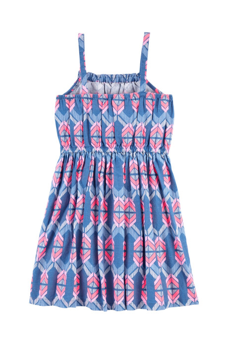 Vestido de lino con tirantes Sin color