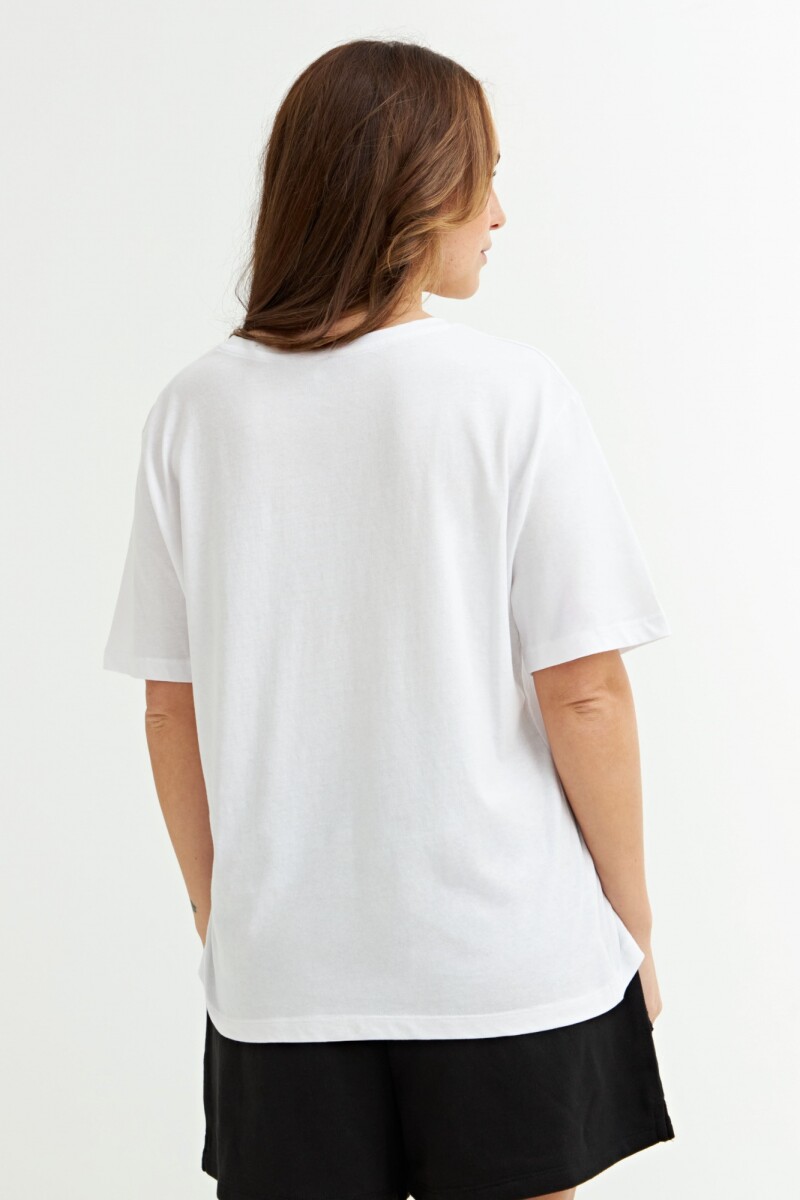 Remera con tajo BLANCO