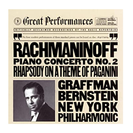 Rachmaninoff / Graffman / Bernstein / Nyp - Piano Concerto 2 / Rhapsody On Theme Of Paganini - Cd Rachmaninoff / Graffman / Bernstein / Nyp - Piano Concerto 2 / Rhapsody On Theme Of Paganini - Cd