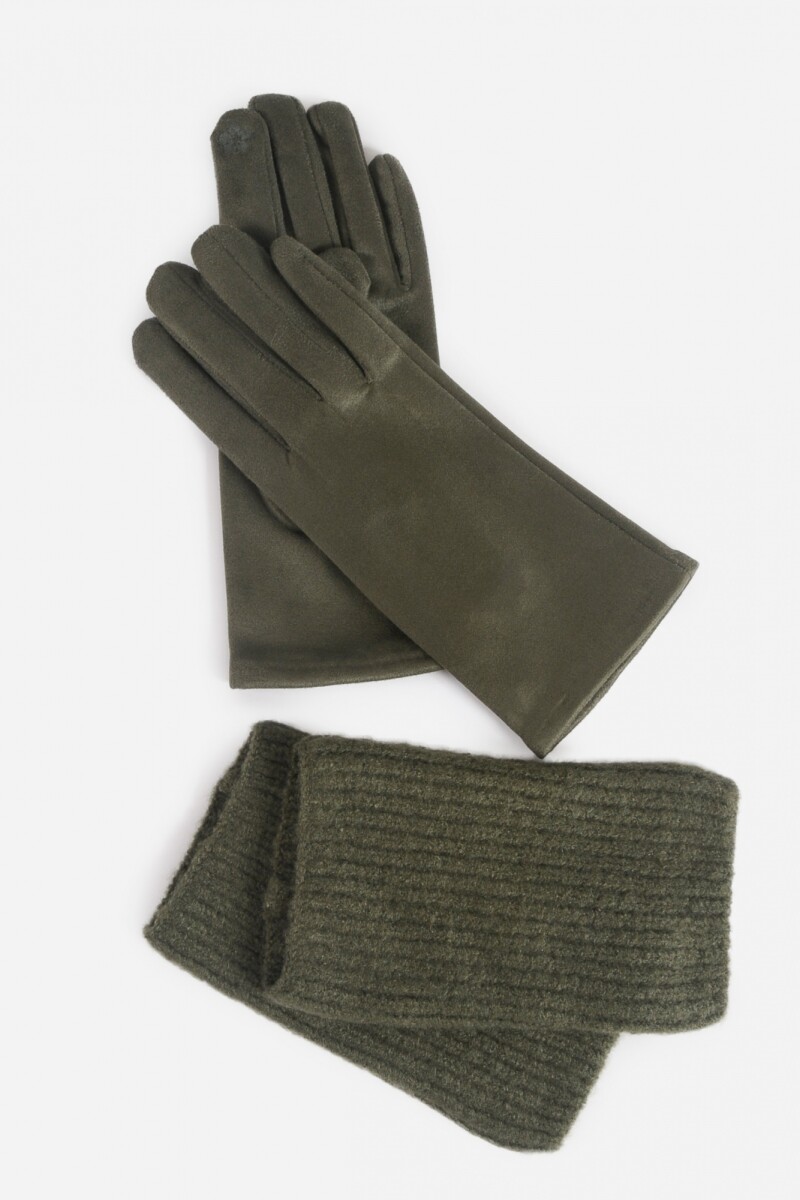 Guantes combinados verde