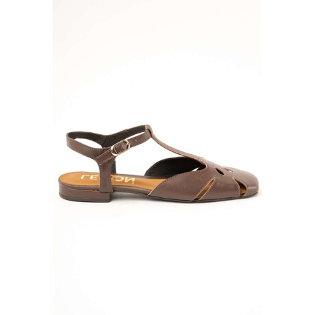 Sandalia Calada Cuero Chocolate