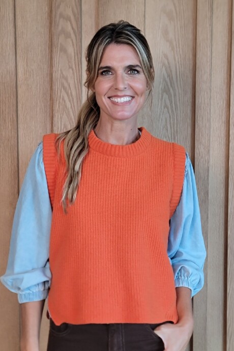 Chaleco Olivia Lambswool Naranja