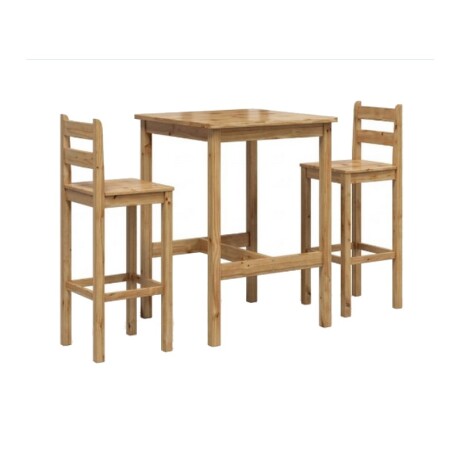 JUEGO DE COMEDRO BISTRO MESA + 2 BANQUETAS NOGAL JUEGO DE COMEDRO BISTRO MESA + 2 BANQUETAS NOGAL