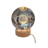 Lámpara Veladora de Cristal 3D en Forma de Planeta 10cm Lámpara Veladora de Cristal 3D en Forma de Planeta 10cm
