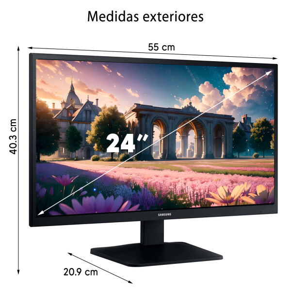 Monitor Essential Philips Ls24a336 Plano 24" Fhd MONITOR SAMSUNG 24" LS24A336NHLXZX