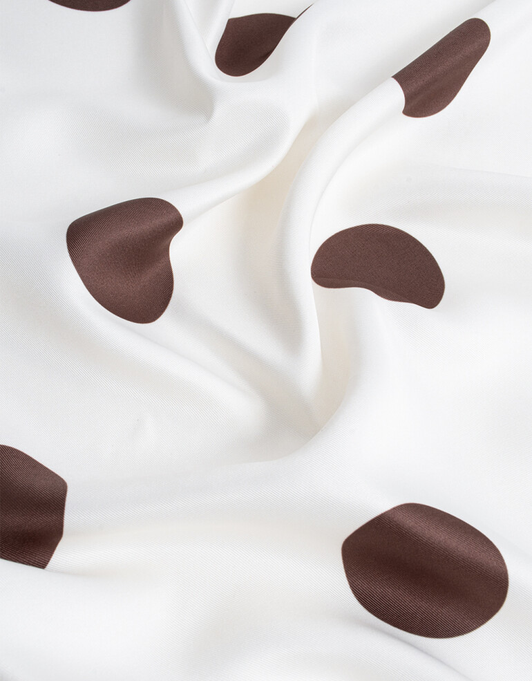 Pañuelos Raso Geométrico Pañuelo Raso Lunares - Combinacion Bicolor