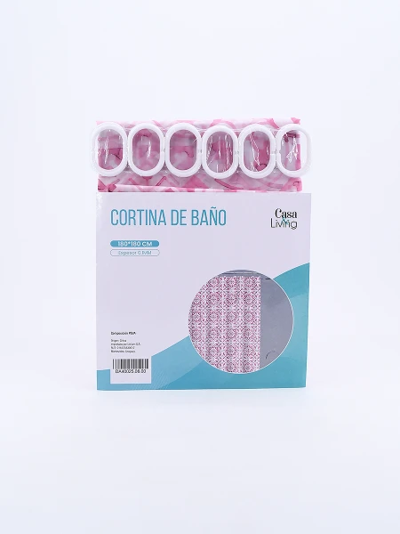 CORTINA PEVA ROSADO