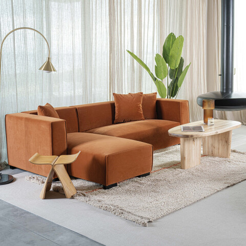 Sofá Nashville Caramelo - Chaise derecho