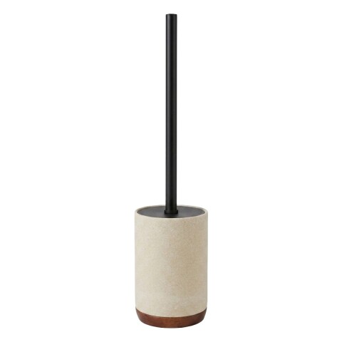 CEPILLO P/INODORO C/BASE BEIGE/MADERA Unica