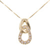 Colgante con cadena Antonella en oro amarillo 18k y brillantes Colgante con cadena Antonella en oro amarillo 18k y brillantes