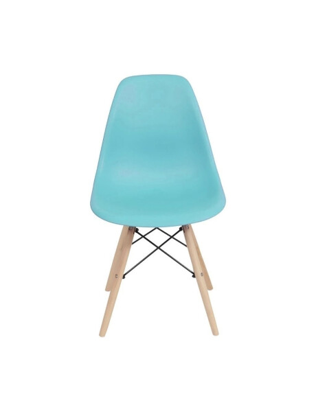 SILLA EAMES COMEDOR CON BASE EN MADERA TURQUESA SILLA EAMES COMEDOR CON BASE EN MADERA TURQUESA
