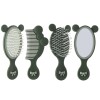 Set 4 piezas cepillos + peines + espejo Verde
