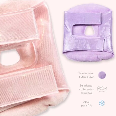 Mascara Facial de Gel Relajante Descongestiva Frio Calor Rosado