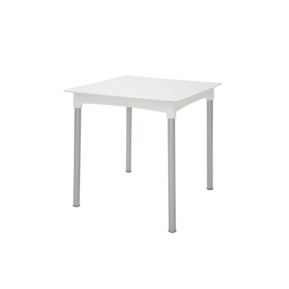 MESA CUADRADA SIMIL RATAN "LAURA" BLANCA -TRAMONTINA TD0807