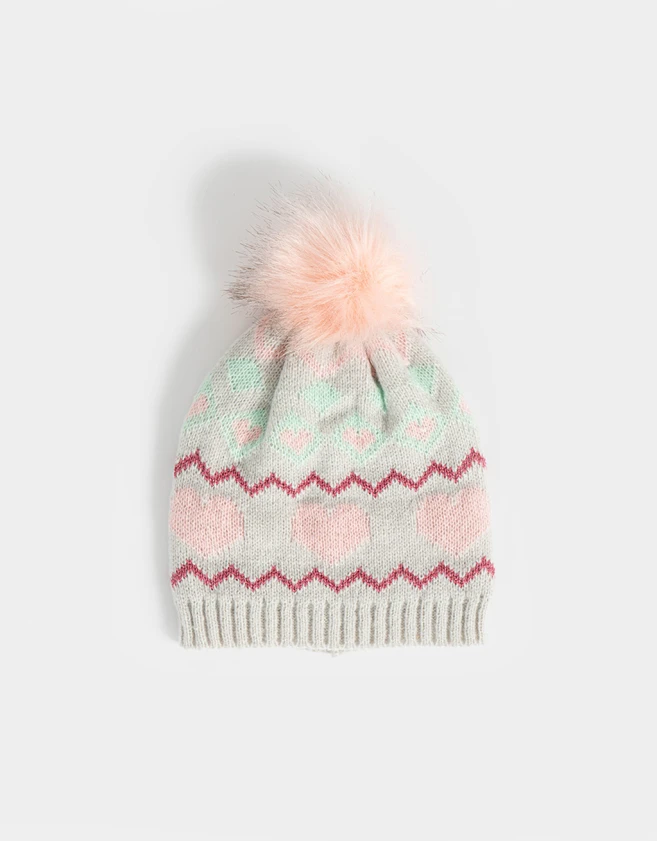 Gorros Infantiles Con pompones Gorro Infantil Tejido - Combinacion Multicolor