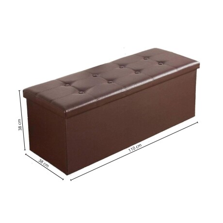 Puff Baul Texas Eco Cuero Chocolate