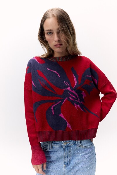 Sweater Orquidea Rojo