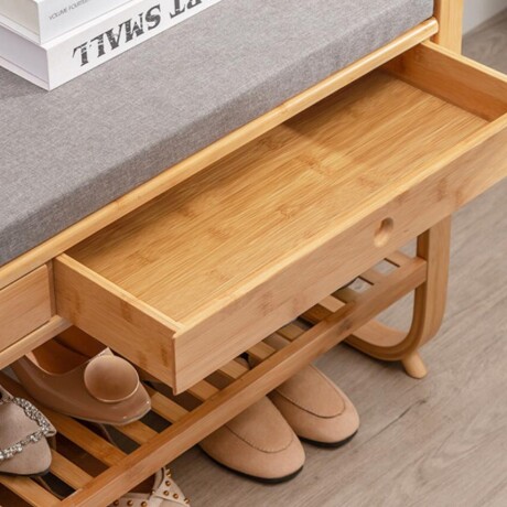 Taburete Zapatera Curvo Bambú Alto 50cm x Largo 105cm x Ancho 40cm Taburete Zapatera Curvo Bambú Alto 50cm x Largo 105cm x Ancho 40cm