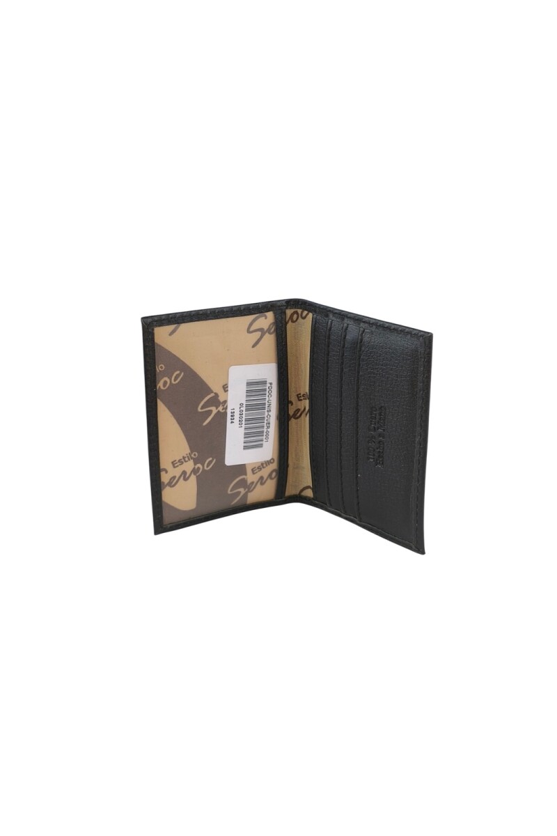 Porta documentos con visor Negro