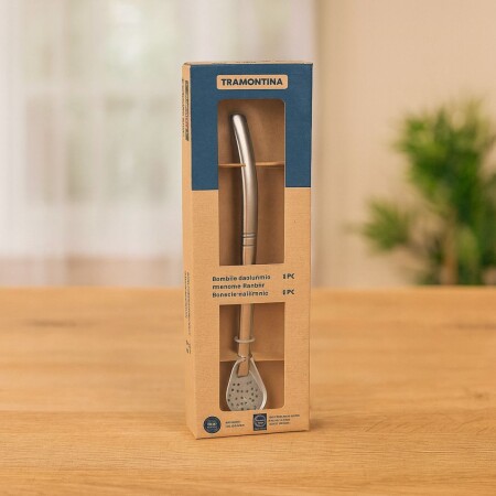 BOMBILLA ACERO INOXIDABLE 19CM TRAMONTINA PLATEADO