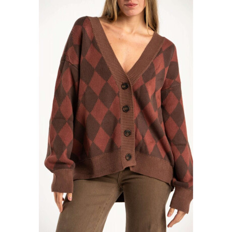 Cardigan Rombos Chocolate