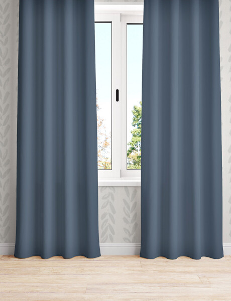 Set de 2 cortinas 140 x 200cm lisas Azul