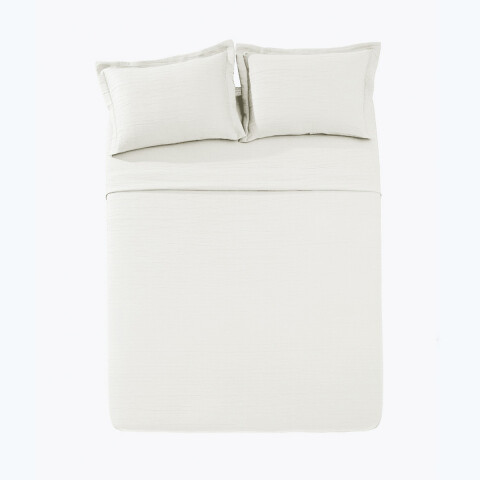 Juego Colcha y Funda Dohler Queen 100% Microfibra HUESO