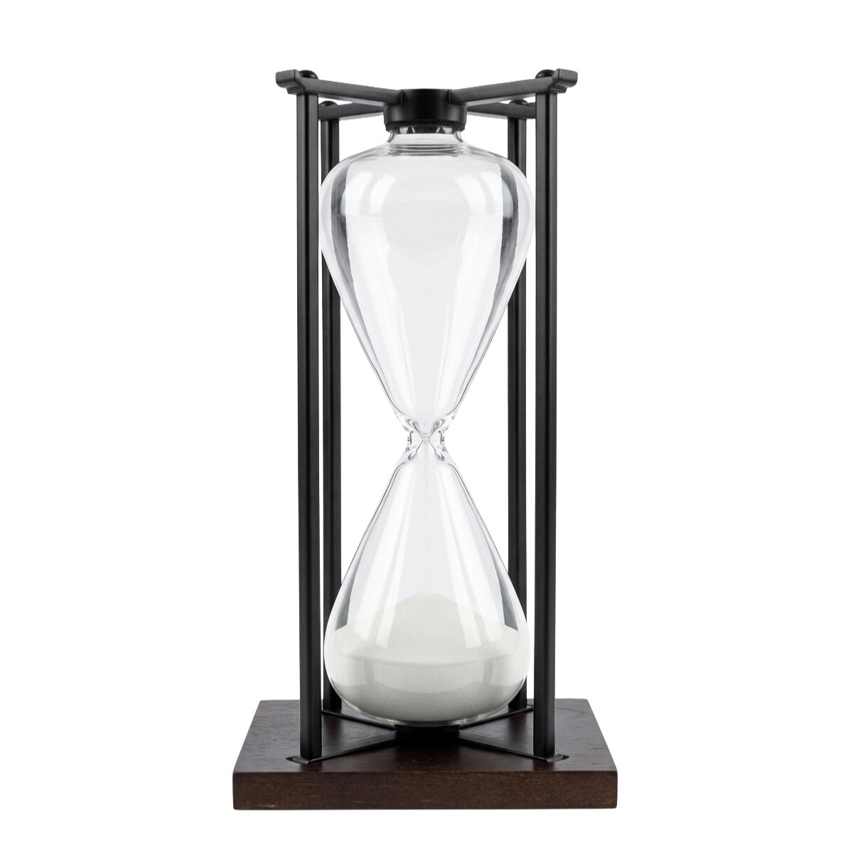 RELOJ DE ARENA NEGRO 12X14X28CM 