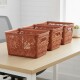 Set x3 Cesto organizador calado 7 lts MARRON CLARO