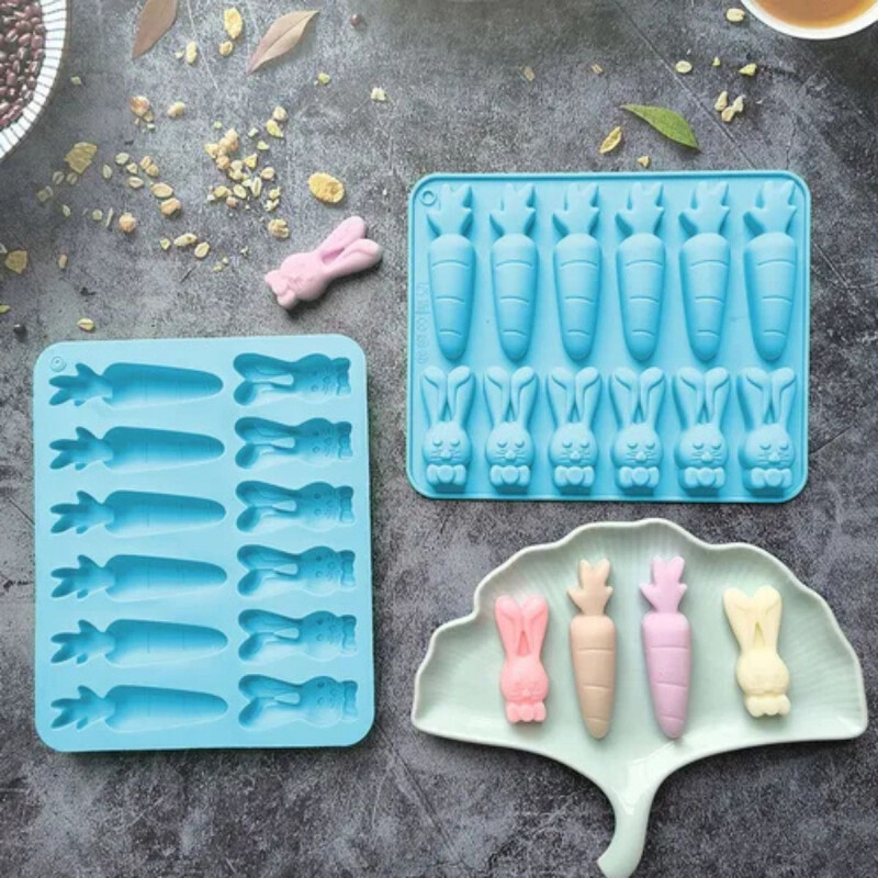Molde de Silicona Zanahoria / Conejos Molde de Silicona Zanahoria / Conejos