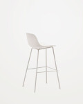 Taburete Altea y patas de acero con acabado beige 75 cm