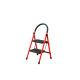 Escalera Tijera 2 Escalones De plastico Rojo/Negro