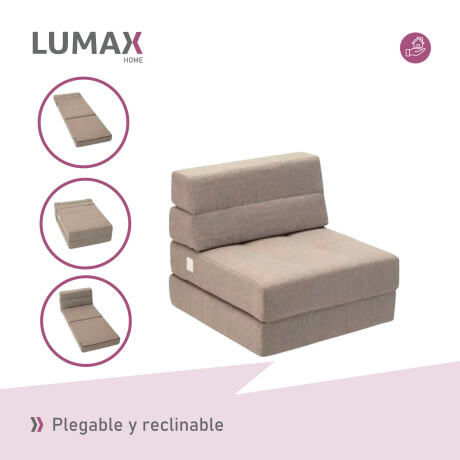 Sillón cama individual Lumax Oster en caja compactado Beige