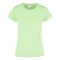 Camiseta jaspe a la base dama - Verde neón