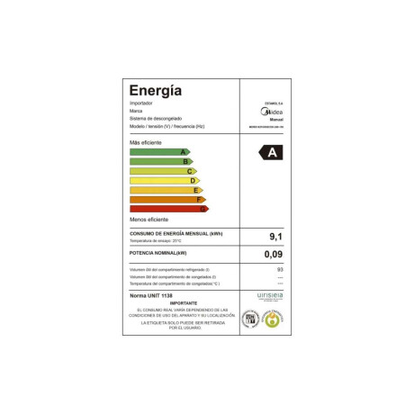 Frigobar Negro 93L Midea MDRD142FGR30