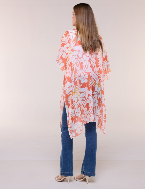 Kimono Flores ANARANJADO/MULTI