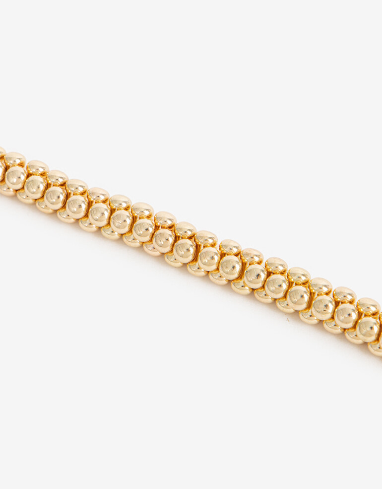 Collares Cortos Metal Collar Corto Bolones Metal - Dorado