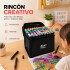 Set de 100 Marcadores Artísticos Doble Punta con Bolso Negro 1