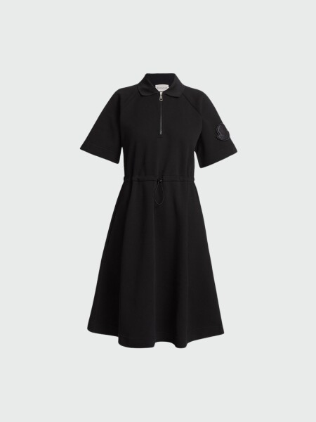 Vestido de algodón con cierre Negro