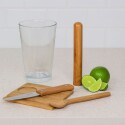 SET PARA CAIPIRINHA COCKTAIL BAMBU 5 PIEZAS MARRON