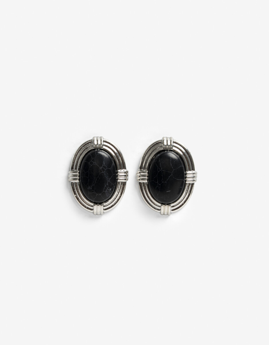Aros Colgantes Cortos Piedra Vintage 